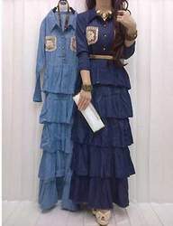 gamis jeans terbaru gamis jeans terbaru